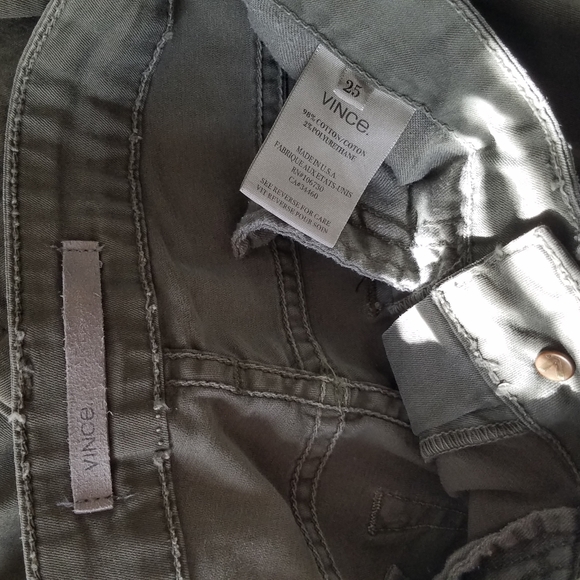 🌺🌼🌻Vince 5 Pocket Skinny Leg Light Olive Pants - Picture 6 of 7